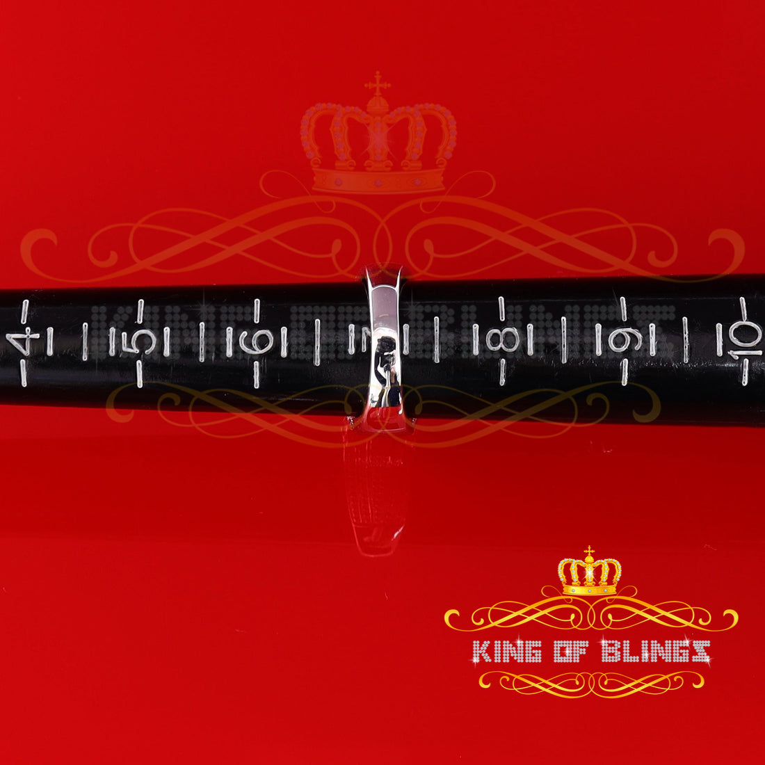 King Of Bling's Real Diamond 0.20 CT White 925 Sterling Silver Womens Promise Heart Ring Size 7 KING OF BLINGS