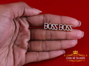 King of Blings-925 Silver in BOSS Women's Stud Earrings with 0.33 Ct Yellow Natural Diamonds KING OF BLINGS