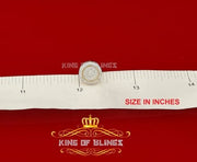 King of Bling's Elegant Yellow 925 Silver Screw Back 0.69ct Cubic Zirconia Round Women Earrings KING OF BLINGS
