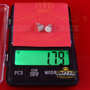 King of Bling's Men's/Womens 925 Silver White 0.50ct VVS 'D' Moissanite Round Earrings KING OF BLINGS