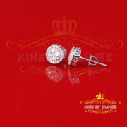 King of Bling's Men's/Womens 925 Sterling Silver White 0.50ct VVS 'D' Moissanite Stud Earrings KING OF BLINGS