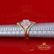King of Bling's 925 Silver Yellow Oval Cut 3.0ct Moissanite Enhancer Guard Wrap SZ7 Ring Women's King of Blings