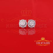 King of Bling's 925 Silver White 0.40ct VVS 'D' Moissanite Round Men's / Womens Stud Earrings KING OF BLINGS