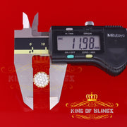 King of Bling's Hip Hop Yellow 925 Silver 2.04ct Cubic Zirconia Women's & Men's Floral Earrings KING OF BLINGS