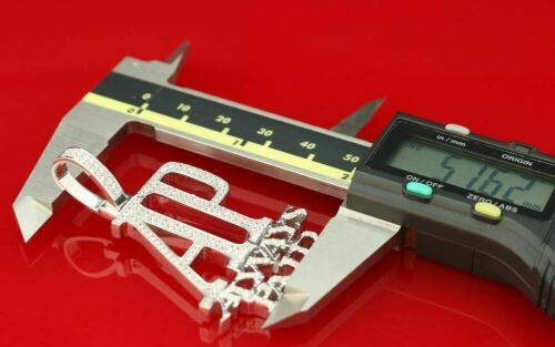 White 925 Sterling Silver "AP" Letter Necklace Pendant 2.61ct Cubic Zirconia Stone KING OF BLINGS