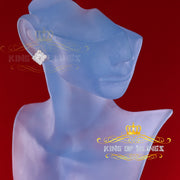 King of Blings- 925 White 1.46ct Sterling Silver Cubic Zirconia Women's & Men's Square Earrings KING OF BLINGS