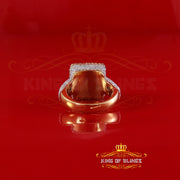 King of Bling's 925 Yellow Sterling Silver 5.50ct VVS 'D' Moissanite Square Men's Rings Size 10 King of Blings