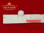 King of Bling's 925 Yellow Sterling Silver 1.07ct Cubic Zirconia Women's Hip Hop Rounds Earrings KING OF BLINGS