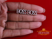 King Of Bling's BOSS Women's Stud Earrings with 0.33 Ct Natural Diamonds in White 925 Silver KING OF BLINGS