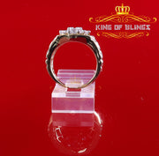 King Of Bling's 925 Yellow Sterling Silver 2.34ct Cubic Zirconia Promise Flower Ring Size 7 KING OF BLINGS