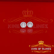 King of Bling's 925 Yellow Silver 1.28ct Cubic ZirconiaFashion Women's/ Men's Round Earrings KING OF BLINGS