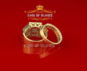 King Of Bling's Sterling Yellow Silver Square 5.00ct Cubic Zirconia Bridal Womens Ring Size 7.5 KING OF BLINGS