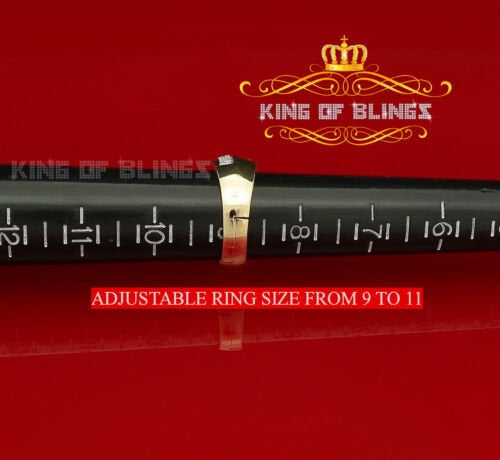 King Of Bling's Jesus Design Yellow Cubic Zirconia 0.45ct Men's Adjustable Ring From SZ 9 to 11 KING OF BLINGS