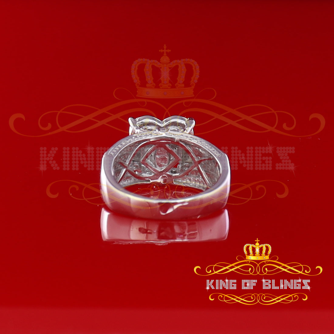 King Of Bling's Real Diamond 0.20 CT White 925 Sterling Silver Womens Promise Heart Ring Size 7 KING OF BLINGS