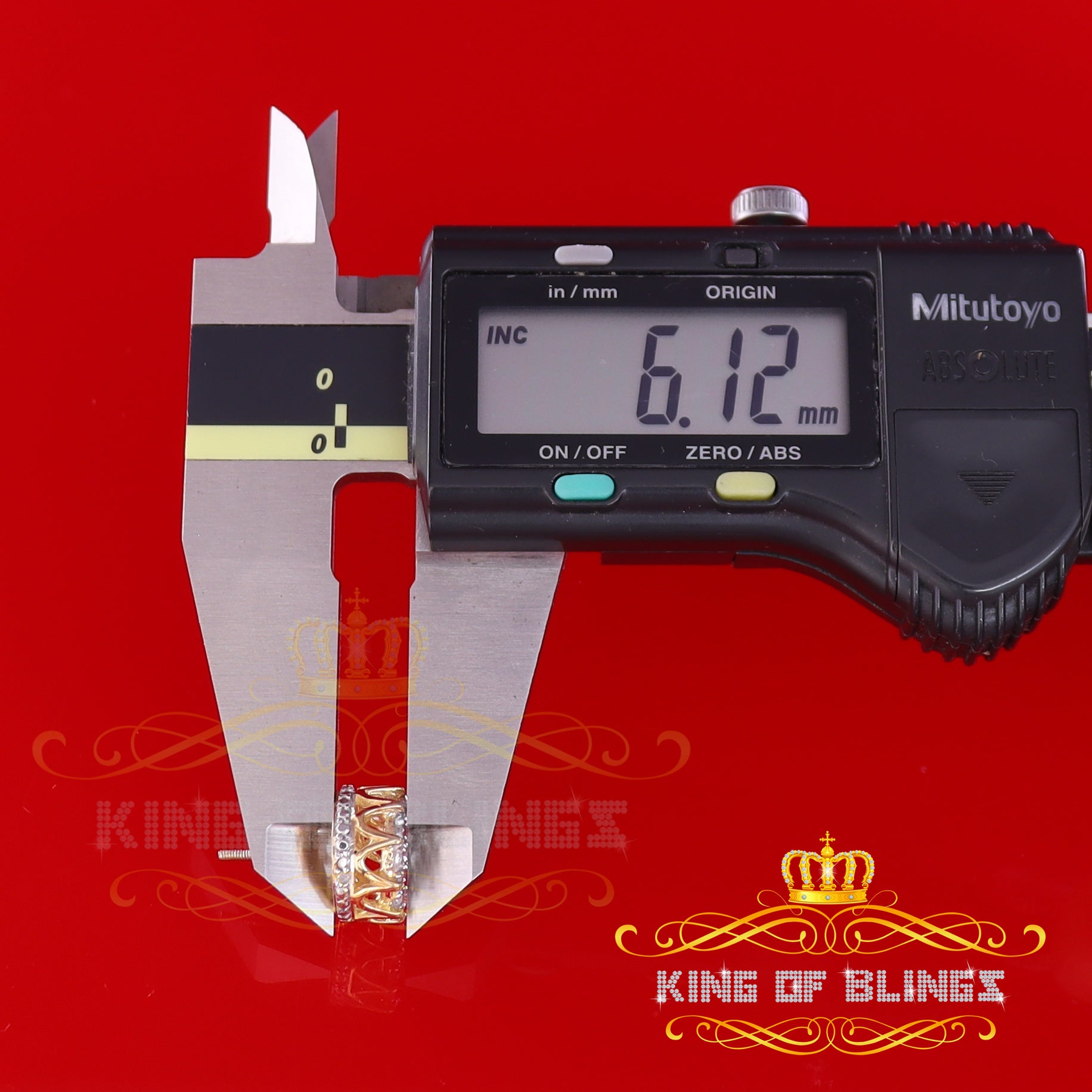 King of Bling's Hip Hop Yellow 925 Silver 2.04ct Cubic Zirconia Women's & Men's Floral Earrings KING OF BLINGS