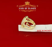 King Of Bling's 925 Yellow Sterling Silver 1.50ct Cubic Zirconia Men's Cocktail Ring Size 11 KING OF BLINGS