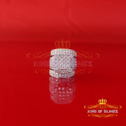 12.60ct Cubic Zirconia White Sterling Silver Men's/ Women 3PC Wedding Rings SZ7 KING OF BLINGS
