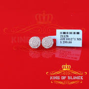 King of Bling's Men's/Womens 925 Silver 0.50ct VVS 'D' White Moissanite Round Stud Earrings KING OF BLINGS