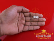 King of Blings- 925 Sterling White Silver 3.00ct Diamond Women's /Men's Hip Hop Flower Earrings KING OF BLINGS