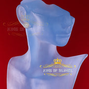 0.50ct VVS D Moissanite Men's/Womens 925 Silver White Round Stud Earrings KING OF BLINGS