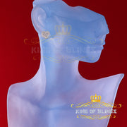 King of Blings-Aretes Para Hombre Heart 925 Yellow Silver 0.25ct Diamond Men & Women Earrings KING OF BLINGS