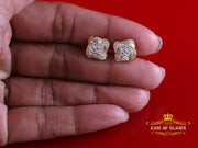 King of Blings-0.25ct Diamond 925 Sterling Silver Yellow for Men's & Women Stud SWRILL Earrings King of Blings