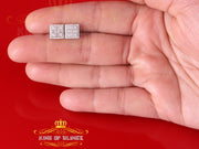 King  of Bling's Men's/Women's 925 Silver Yellow 1.00ct VVS 'D' Moissanite Square Stud Earrings KING OF BLINGS