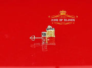 King of Blings-White Silver 1.68ct Cubic Zirconia Yellow Stone Womens/Men's Square Earrings KING OF BLINGS