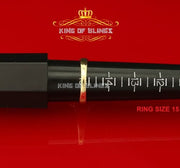 King Of Bling's Sterling Yellow Silver Big One 14.00ct Cubic Zirconia Fashion Round Ring Size 15 KING OF BLINGS