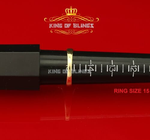 King Of Bling's Sterling Yellow Silver Big One 14.00ct Cubic Zirconia Fashion Round Ring Size 15 KING OF BLINGS