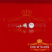 King of Bling's 925 Yellow Silver 1.28ct Cubic ZirconiaFashion Women's/ Men's Round Earrings KING OF BLINGS