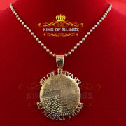 King Of Bling's 5.0ct Moissanite Sterling Silver Enamel SAINT LAZARUS Yellow Pendant for He/She KING OF BLINGS