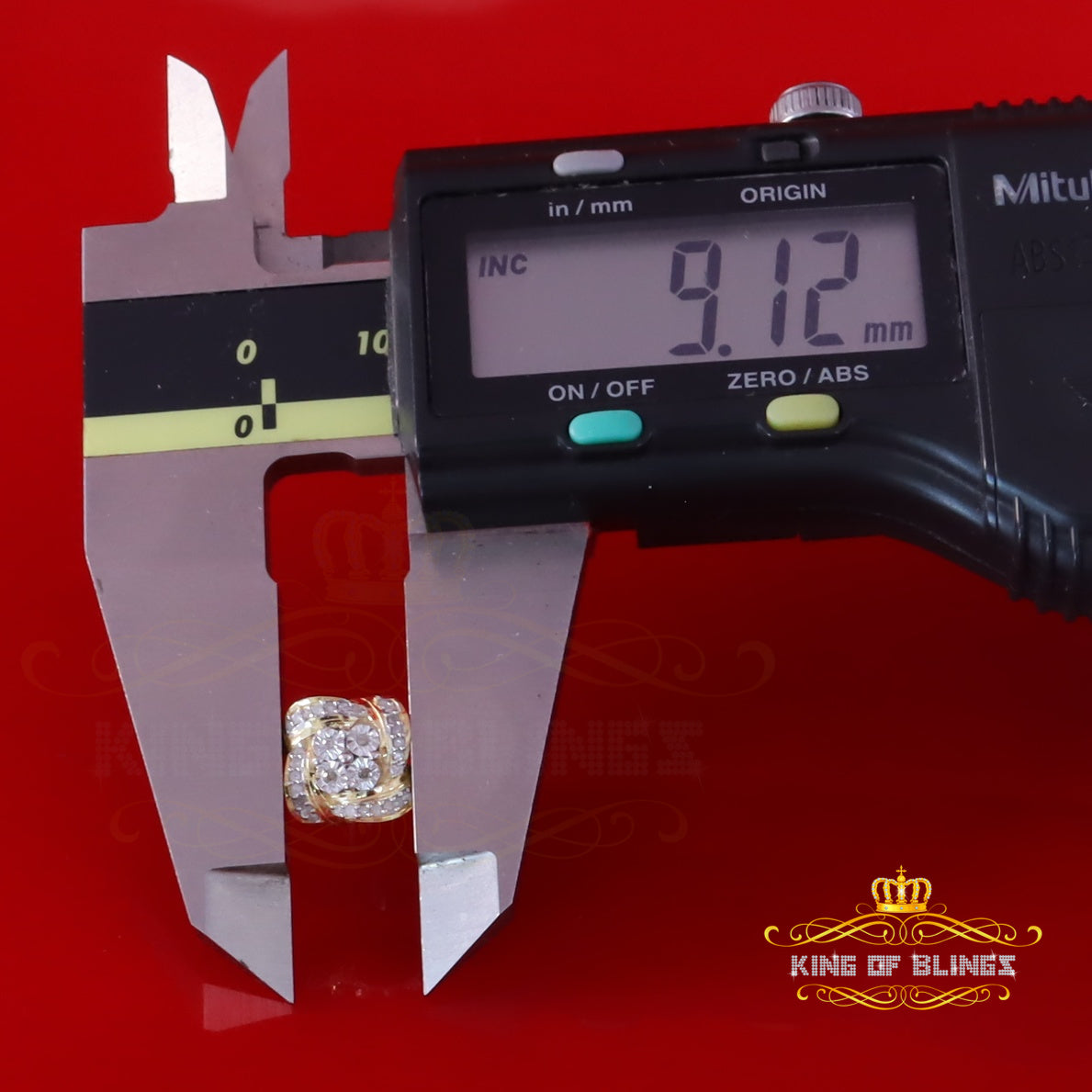 King of Blings-0.25ct Diamond 925 Sterling Silver Yellow for Men's & Women Stud SWRILL Earrings King of Blings