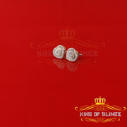 King of Blings-0.10ct Diamond Heart Earring Yellow 925 Sterling Silver Stud For Men's & Women's KING OF BLINGS