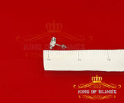 King of Blings- 925 Silver White 0.72ct Cubic Zirconia Hip Hop Square Men's & Women's Earrings KING OF BLINGS