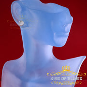 King of Bling's 925 Yellow Silver 1.28ct Cubic ZirconiaFashion Women's/ Men's Round Earrings KING OF BLINGS