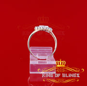 King of Bling's  Real 10 kt Yellow Gold with 0.33CT Genuine Diamond HEART Womens Ring Size 6.5 KING OF BLINGS