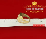 King Of Bling's Jesus Design Yellow Cubic Zirconia 0.45ct Men's Adjustable Ring From SZ 9 to 11 KING OF BLINGS