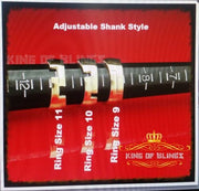 King Of Bling's Jesus Design Yellow Cubic Zirconia 0.45ct Men's Adjustable Ring From SZ 9 to 11 KING OF BLINGS