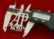 White 925 Sterling Silver "AP" Letter Necklace Pendant 2.61ct Cubic Zirconia Stone KING OF BLINGS