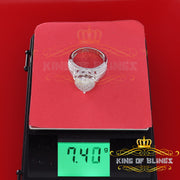 King Of Bling's Real Diamond 0.20 CT White 925 Sterling Silver Womens Promise Heart Ring Size 7 KING OF BLINGS