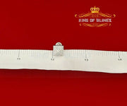 King of Blings- 925 White Sterling Silver Cubic Zirconia Women's & Men's Hip Hop Square Earring KING OF BLINGS