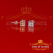 King of Blings-0.03ct Diamond Stud Earrings For Women Yellow 925 Sterling Silver Stud For Men KING OF BLINGS