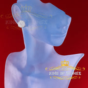 King of Bling's Aretes Para Hombre 925 Yellow Silver 1.20ct Cubic Zirconia Round Women's Earrings KING OF BLINGS