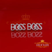 King Of Bling's BOSS Women's Stud Earrings with 0.33 Ct Natural Diamonds in White 925 Silver KING OF BLINGS