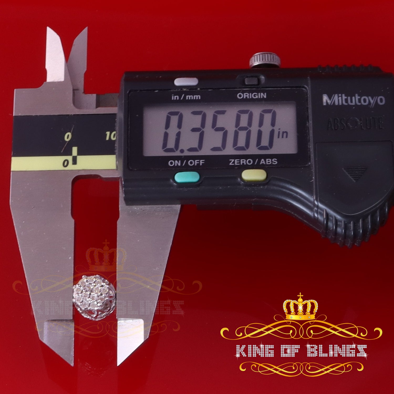King Of Bling's 0.07ct Diamond 925 Sterling White Silver for Men's & Womens Stud Round Earrings KING OF BLINGS