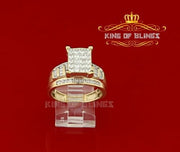 King Of Bling's 925 Yellow Sterling Silver 3.00ct Cubic Zirconia Cinderella Womens Ring Size 10 KING OF BLINGS