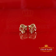 King of Blings-0.25ct Diamond 925 Sterling Silver Yellow for Men's & Women Stud SWRILL Earrings King of Blings