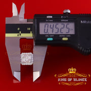 King of Bling's New Men's White 925 Silver 1.66ct VVS D Moissanite Square Stud Womens Earring KING OF BLINGS