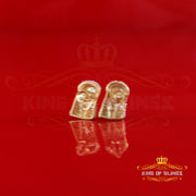 King of Blings-0.50ct Diamond 925 Sterling Silver Yellow for Men's & Women Stud JESUS Earring King of Blings